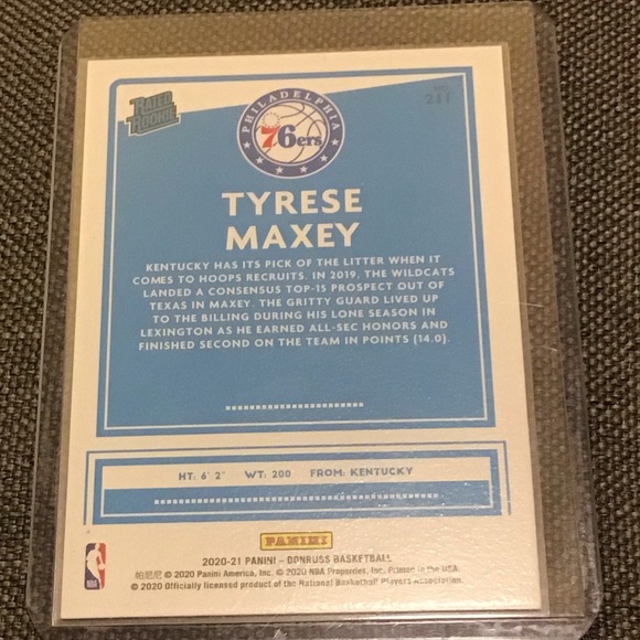 Tyrese Maxey 2021 Donruss Rated Rookie ( 76ers ) - Picture 2 of 2
